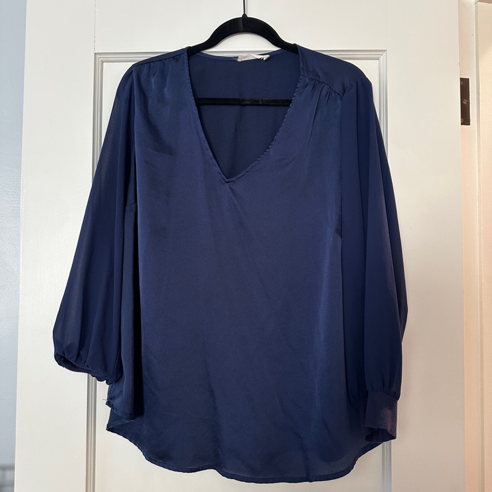 Royal jewel tone blue Blouse 1x from stitch fix